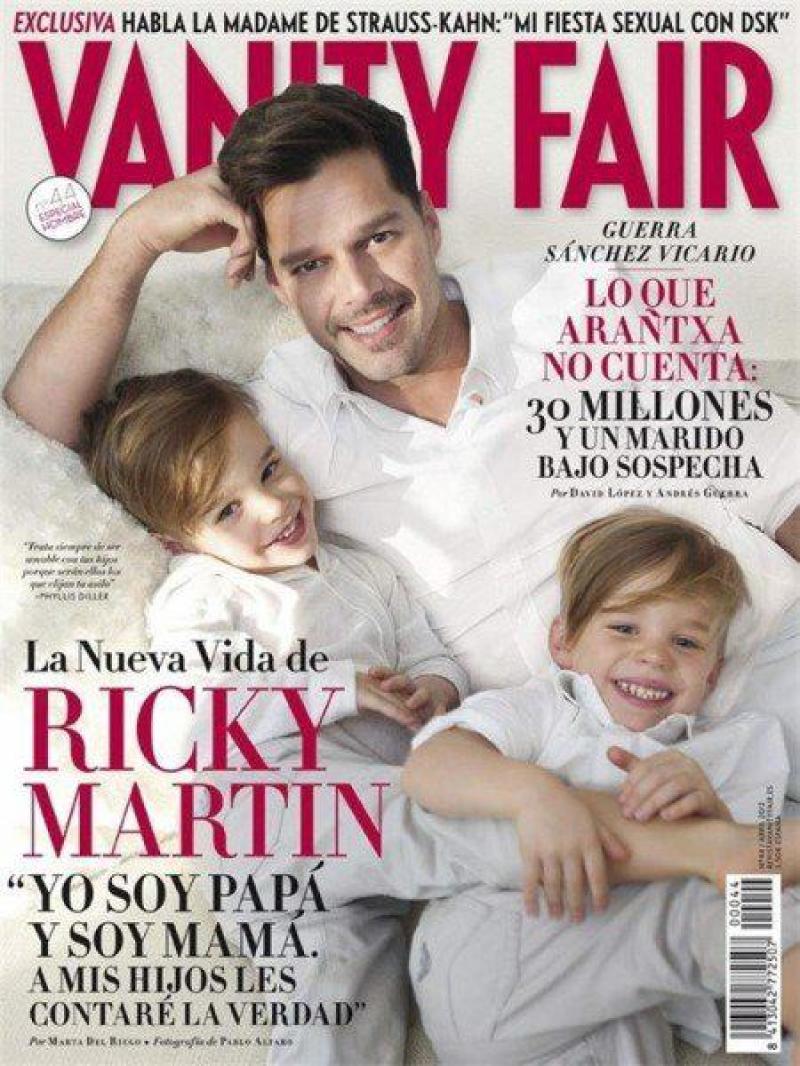Ricky Martin and his adorable twin boys cover Vanity Fair Spain!